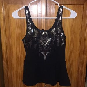 Sequin tank top - express